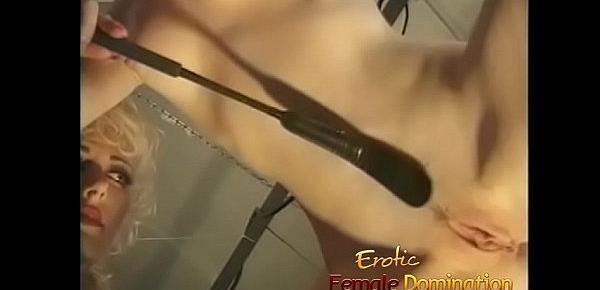  Sexy long haired slave meets the flogger for the first time